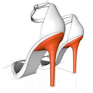 Damenschuhe Absatzbezug